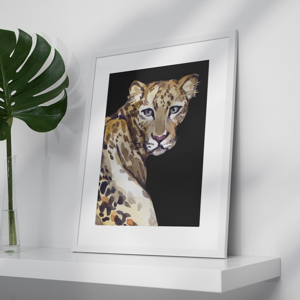 Jaguar Watercolor Wall Art Print Poster Unframed, Leopard Print - Picture 4 of 8
